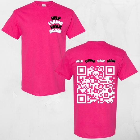 Help Eskimo Walk Again Unisex Gray Graphic Tee Front And Back Print - Picture 6 of 8